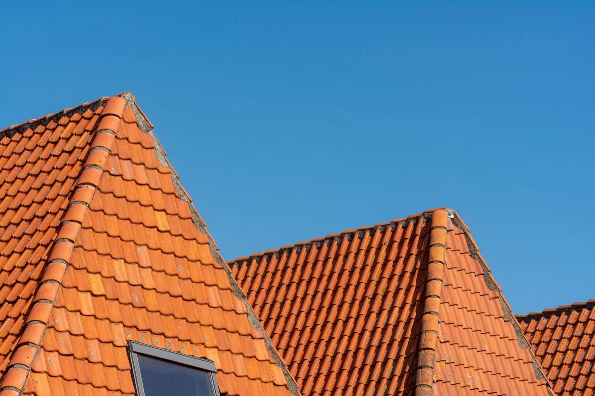 Clay barrel tile rooflines on homes in Auburn, AL